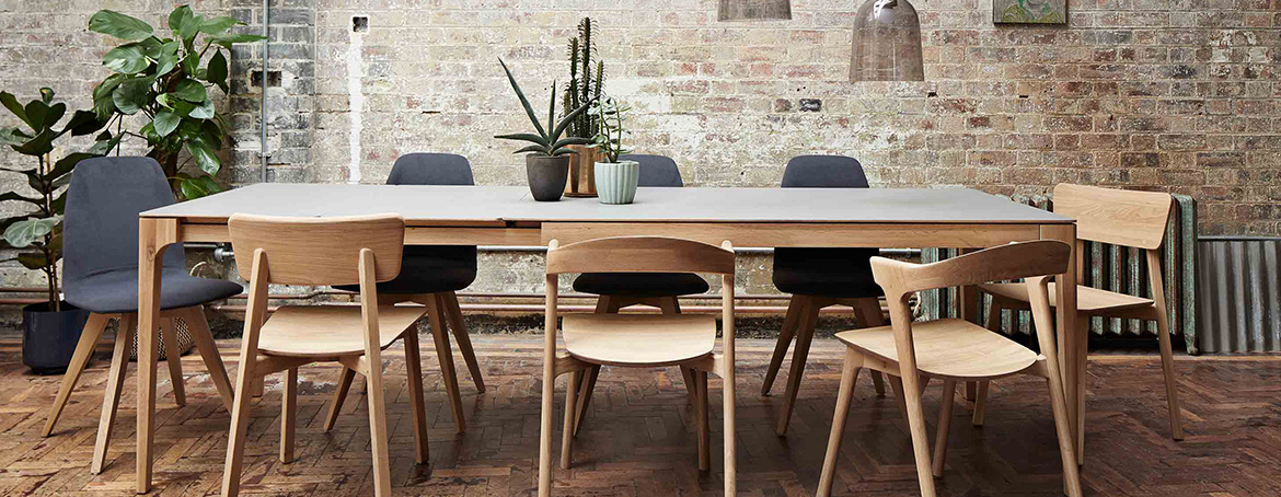 8 Seater Extending Dining Table | Wooden, Oak & Ceramic