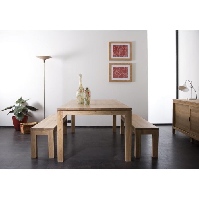 ethnicraft oak straight dining table